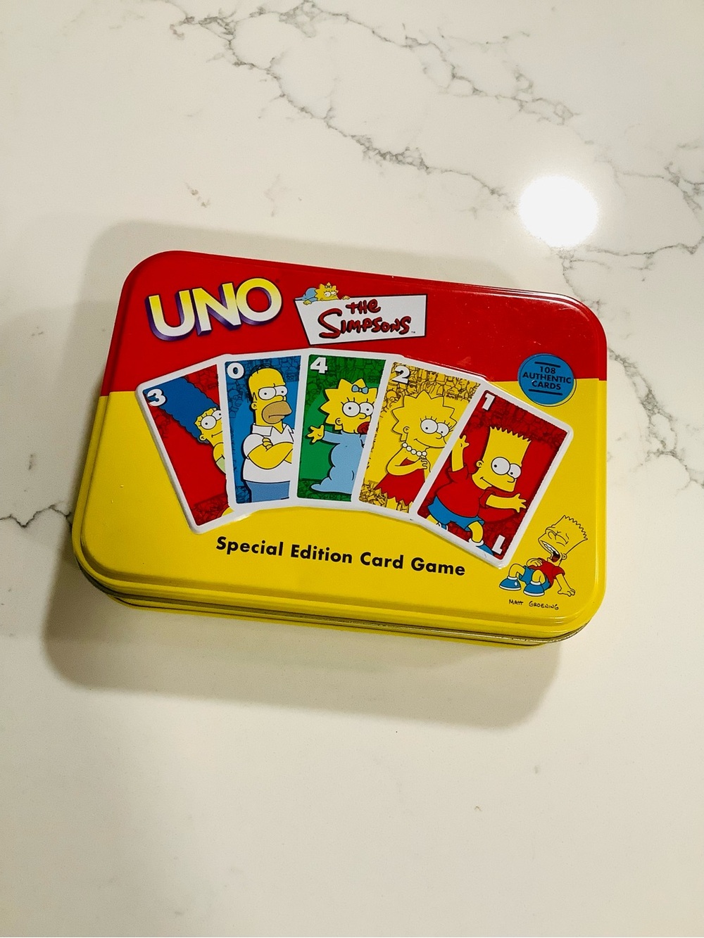 UNO The Simpsons Special Edition Card Game In Tin 2002